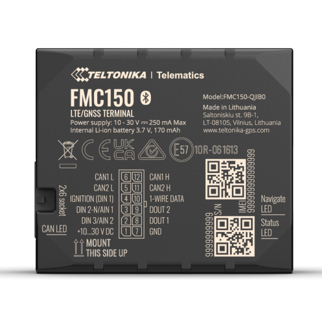Teltonika FMC150 4G LTE GPS Tracker with CAN Data Processing